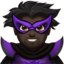 Man Supervillain: Dark Skin Tone emoji on Apple