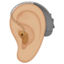 Emoji Orecchio con apparecchio acustico: carnagione abbastanza chiara su Apple