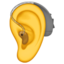 Ear with Hearing Aid emoji on Apple