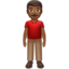 Man Standing: Medium-Dark Skin Tone emoji on Apple
