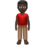 Stehender Mann: dunkle Hautfarbe-Emoji auf Apple