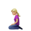Woman Kneeling: Medium-Light Skin Tone emoji on Apple