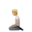 Person Kneeling: Medium-Light Skin Tone emoji on Apple