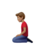 Man Kneeling: Medium Skin Tone emoji on Apple