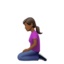 Woman Kneeling: Medium-Dark Skin Tone emoji on Apple