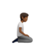Person Kneeling Facing Right: Medium-Dark Skin Tone emoji on Apple