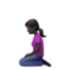 Emoji Donna inginocchiata: carnagione scura su Apple