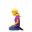 Woman Kneeling emoji on Apple