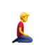 Kniender Mann: nach rechts-Emoji auf Apple