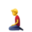 Man Kneeling emoji on Apple