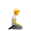 Kniende Person: nach rechts-Emoji auf Apple