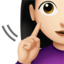 Deaf Woman: Light Skin Tone emoji on Apple