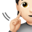 Deaf Person: Light Skin Tone emoji on Apple