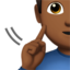 Deaf Man: Medium-Dark Skin Tone emoji on Apple
