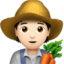Apple의 농부: 하얀 피부 이모지