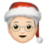 Mx Claus: Light Skin Tone emoji on Apple