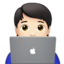 Technologist: Light Skin Tone emoji on Apple