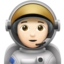 Astronaut: Light Skin Tone emoji on Apple
