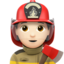 Firefighter: Light Skin Tone emoji on Apple