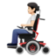 Emoji Persona su sedia a rotelle motorizzata: carnagione chiara su Apple