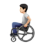 Emoji Personne en fauteuil roulant manuel : peau claire sur Apple