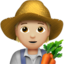 Emoji Petani: ton kulit sederhana cerah pada Apple