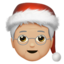 Mx Claus: Medium-Light Skin Tone emoji on Apple