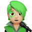 Emoji Cantante: carnagione abbastanza chiara su Apple