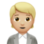 Office Worker: Medium-Light Skin Tone emoji on Apple