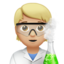 Scientist: Medium-Light Skin Tone emoji on Apple