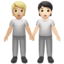 People Holding Hands: Medium-Light Skin Tone, Light Skin Tone emoji on Apple