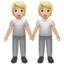 Emoji Persone che si tengono per mano: carnagione abbastanza chiara su Apple