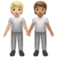 อีโมจิ คนจับมือกัน: โทนผิวสีขาวเหลือง โทนผิวสีเหลือง บน Apple