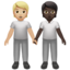 อีโมจิ คนจับมือกัน: โทนผิวสีขาวเหลือง โทนผิวสีเข้ม บน Apple