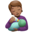 Person Feeding Baby: Medium Skin Tone emoji on Apple