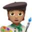 Emoji Artis: ton kulit sederhana pada Apple