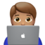 Technologist: Medium Skin Tone emoji on Apple