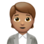 Office Worker: Medium Skin Tone emoji on Apple
