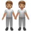 Emoji Orang bergandengan: warna kulit sedang di Apple