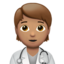 Health Worker: Medium Skin Tone emoji on Apple