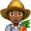 Farmer: Medium-Dark Skin Tone emoji on Apple