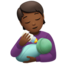 Person Feeding Baby: Medium-Dark Skin Tone emoji on Apple