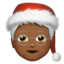 Mx Claus: Medium-Dark Skin Tone emoji on Apple