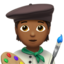 Emoji Artista: carnagione abbastanza scura su Apple