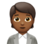 Office Worker: Medium-Dark Skin Tone emoji on Apple