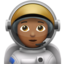 Emoji Astronauta: pele morena escura no Apple