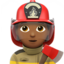 Firefighter: Medium-Dark Skin Tone emoji on Apple