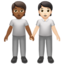 อีโมจิ คนจับมือกัน: โทนผิวสีแทน โทนผิวสีขาว บน Apple