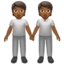 People Holding Hands: Medium-Dark Skin Tone emoji on Apple