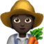 Bauer/Bäuerin: dunkle Hautfarbe-Emoji auf Apple